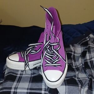 Classic Purple High-Top Sneakers